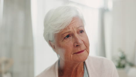 Nursing-home,-window-and-elderly-woman-thinking