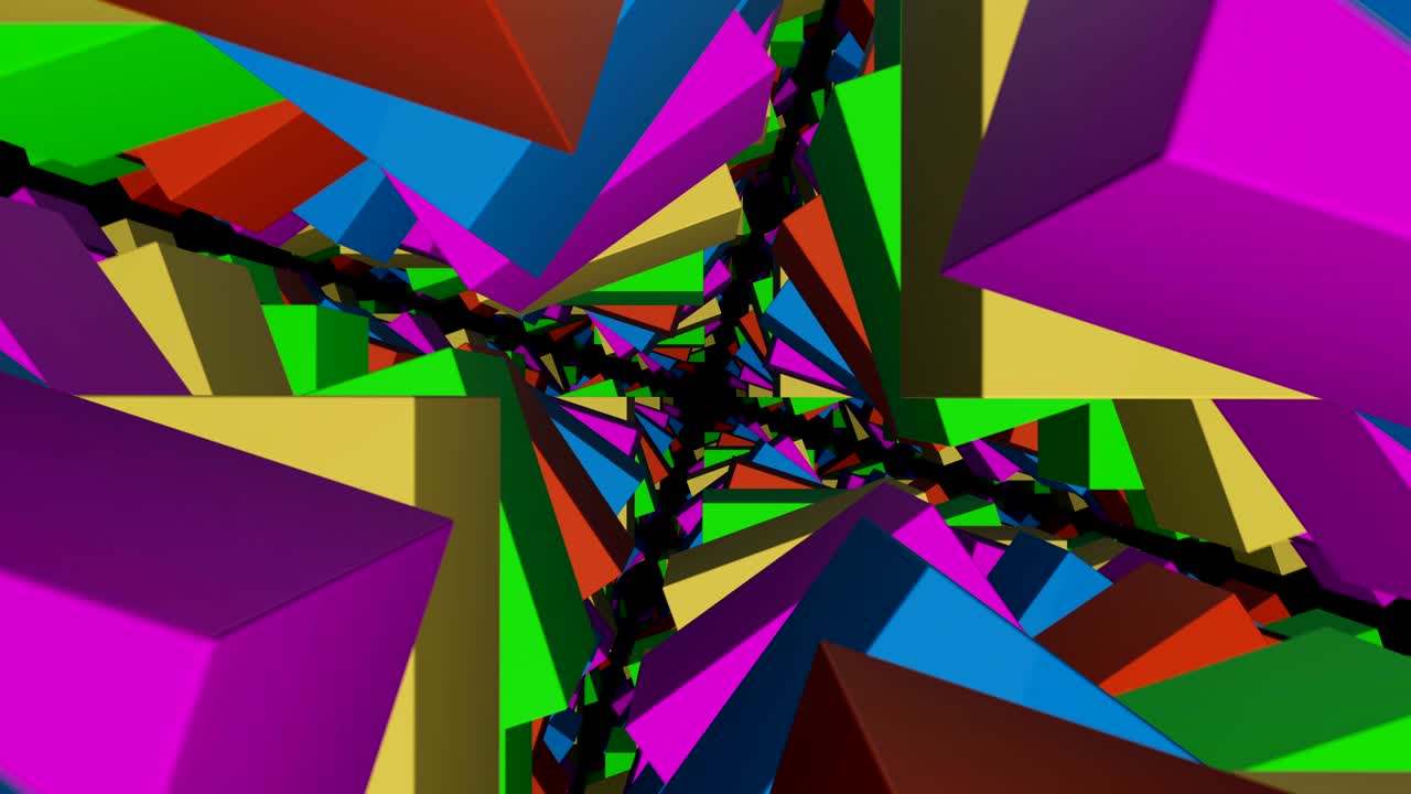 volar a través de túneles coloridos