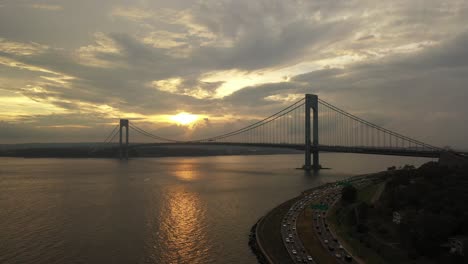 an aerial view over the belt parkway in brooklyn, ny