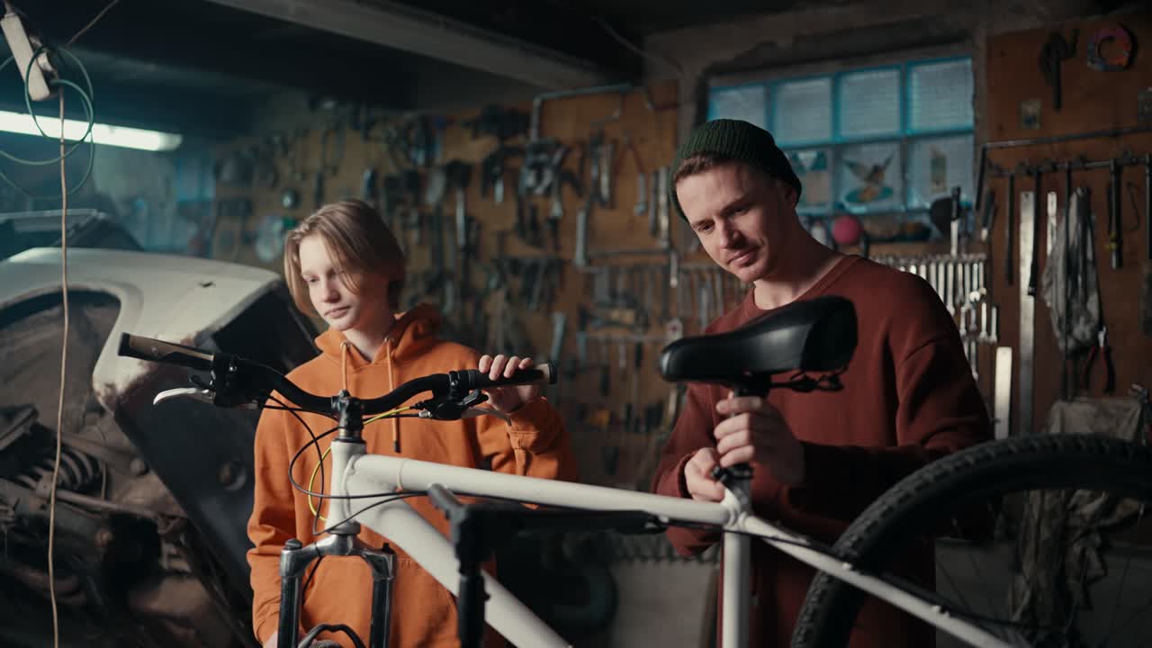 A Day in the Garage: Father-Son Bicycle Repair. Teaching My Son to Fix His Bike: A Father's Guide