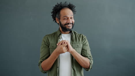 happy man clapping hands