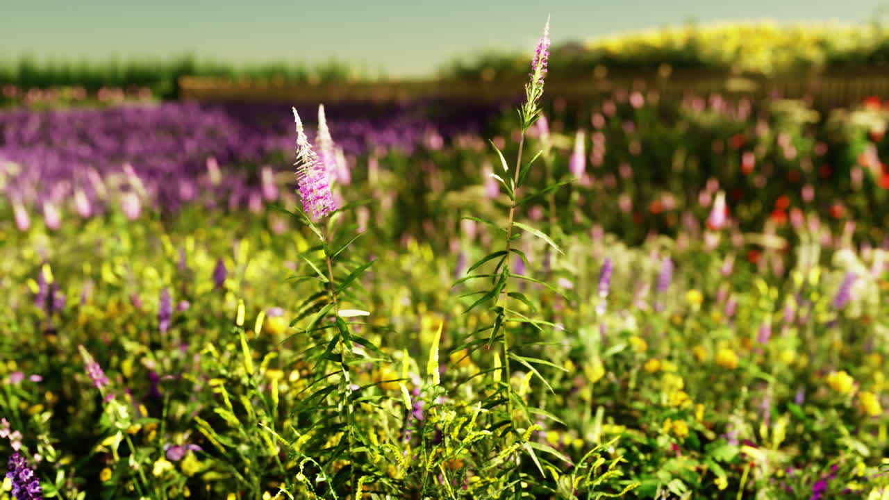 hermoso prado de flores silvestres en verano