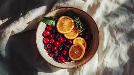 cranberry orange blackberries in a bowl