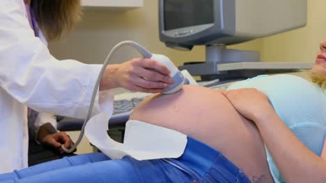 doctor performing an ultrasound