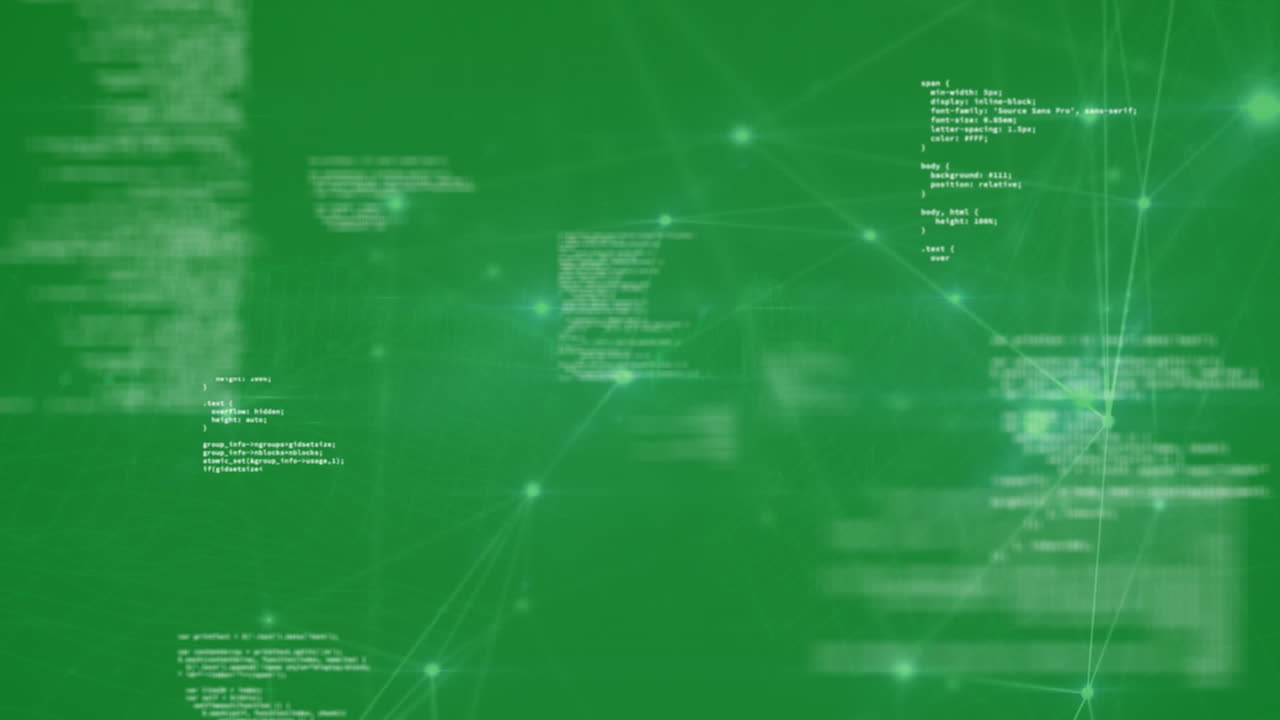 Animation of network of connections over data processing