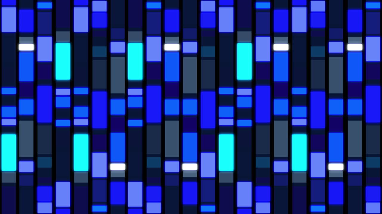 Animation of rectangles changing colours in shades of blue
