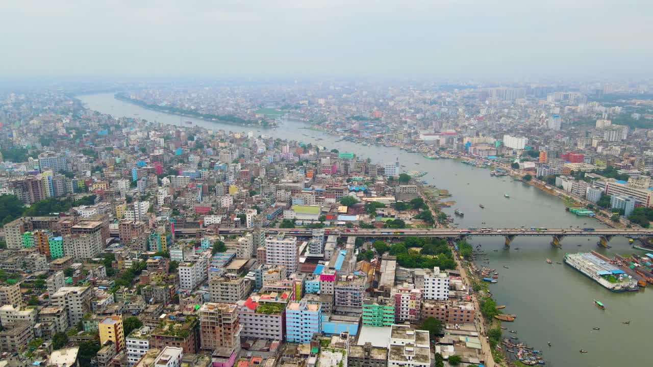 방글라데시 다카 의 공중 사진