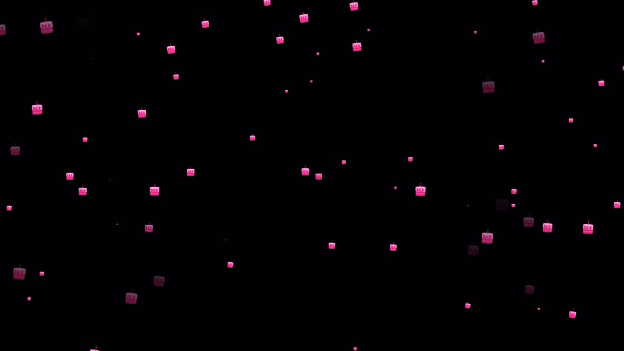 icono de pastel animación de fondo en bucle con movimiento con canal alfa 4k