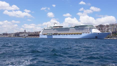 cruise ship docked in istanbul harbor