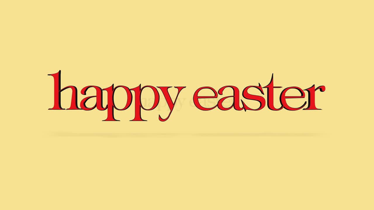 Testo scorrevole Buona Pasqua su gradiente giallo