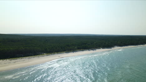 Scenic-view-with-the-empty-coastline-of-the-Baltic-Sea