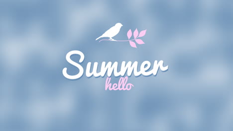 Summer-Hello-with-red-leafs-and-bird