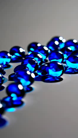 blue glass spheres