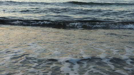 small waves reach the beach, baltic sea, 4k