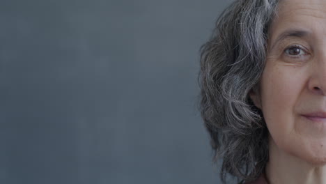 close-up of a senior woman
