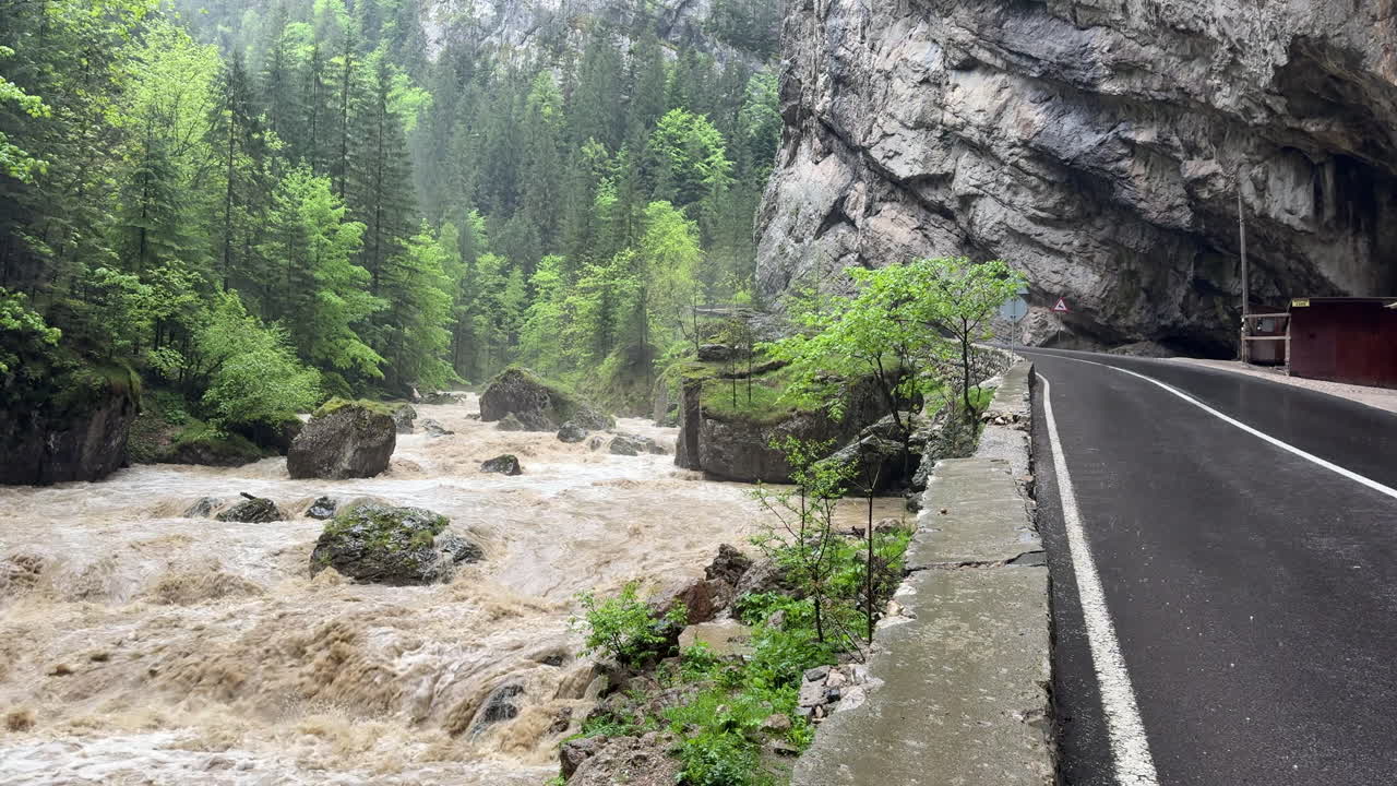 Il ruggito del Bicaz: Natura scatenata nei Carpazi dopo le piogge a maggio 2025. Romania