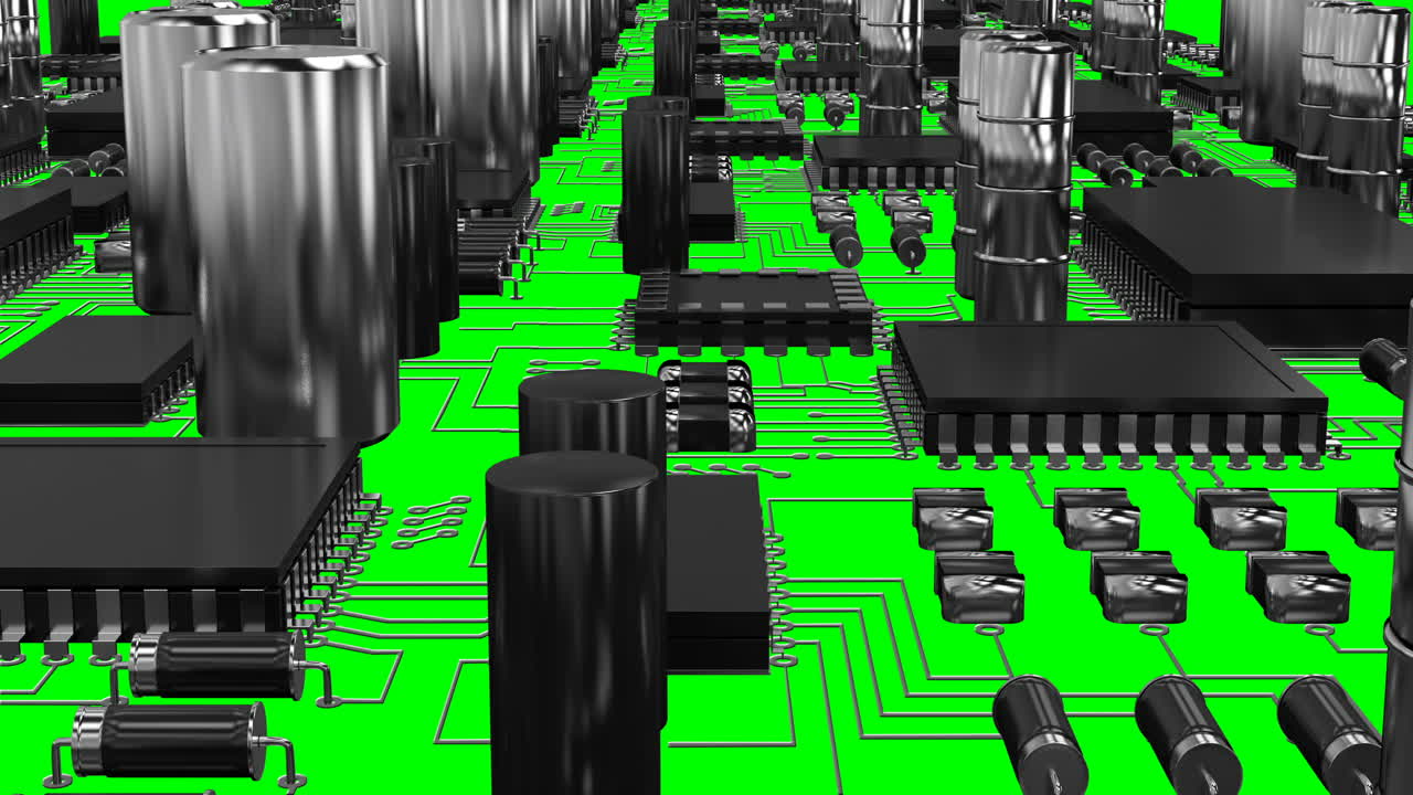 primer plano de una placa de circuitos electrónicos