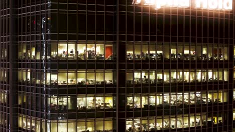 office building at night