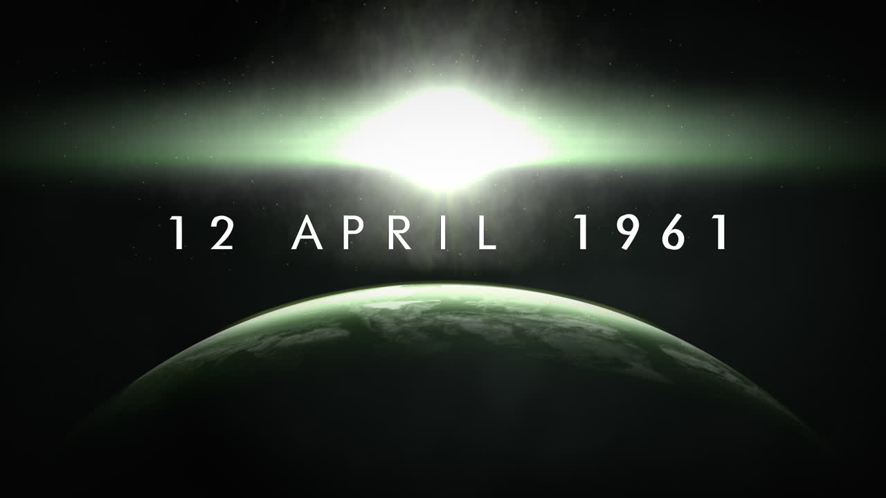 1961년 4월 12일 지구 행성과 은하계의 별 섬광