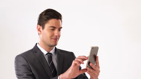 Businessman-using-mobile-phone