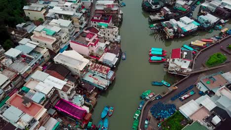 Luftaufnahme-Des-Dorfes-Tai-O-In-Hongkong