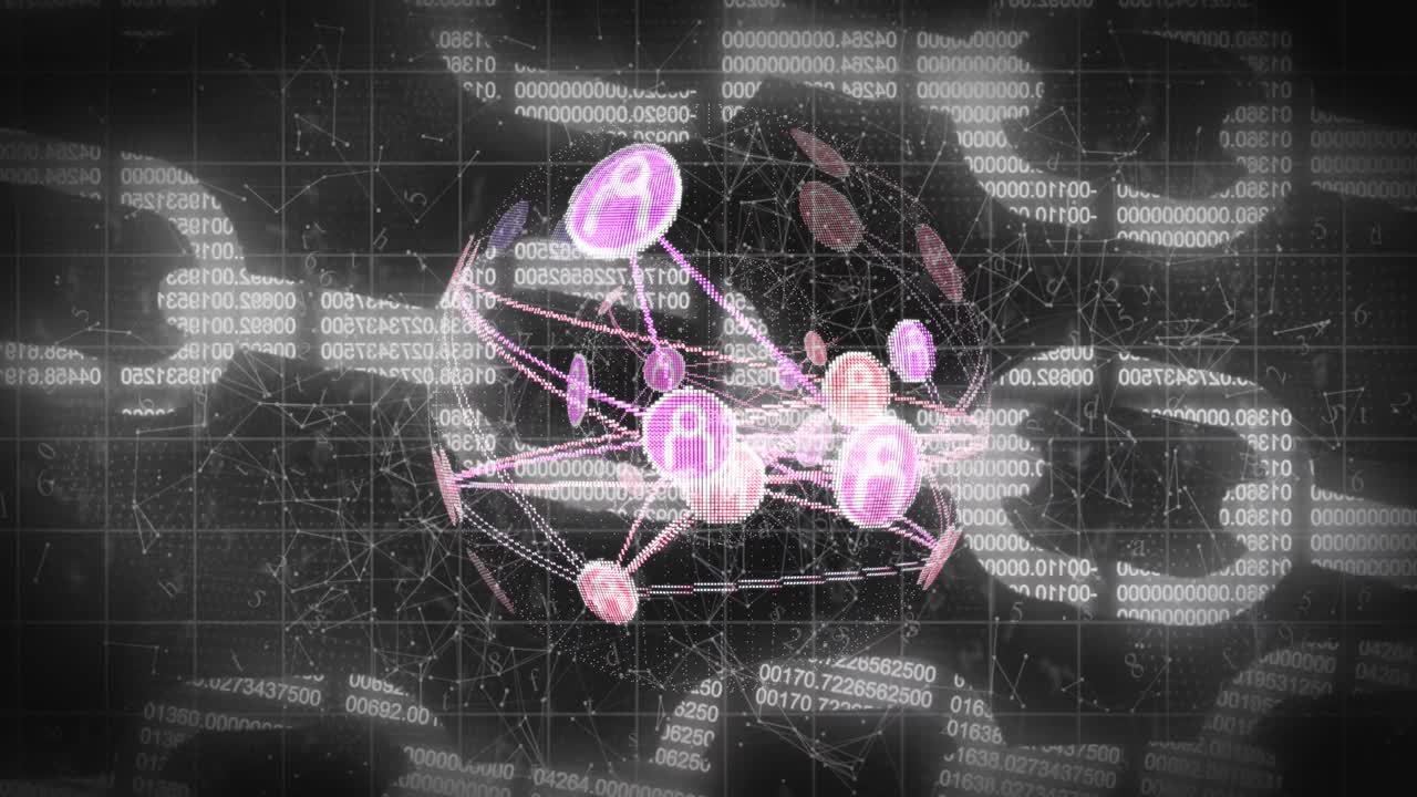 체인 위의 미디어 아이콘의 애니메이션