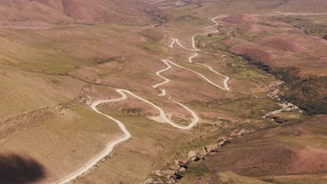 Panoramic-view-of-a-winding-mountain-road-in-Jujuy,-northeastern-Argentina