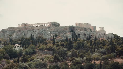 clip of the temple of parthenon in athens, greece during summer time