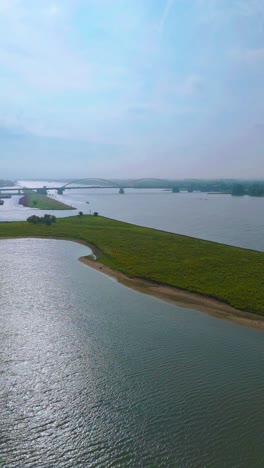 aerial drone footage of the merwede bridge in the netherlands