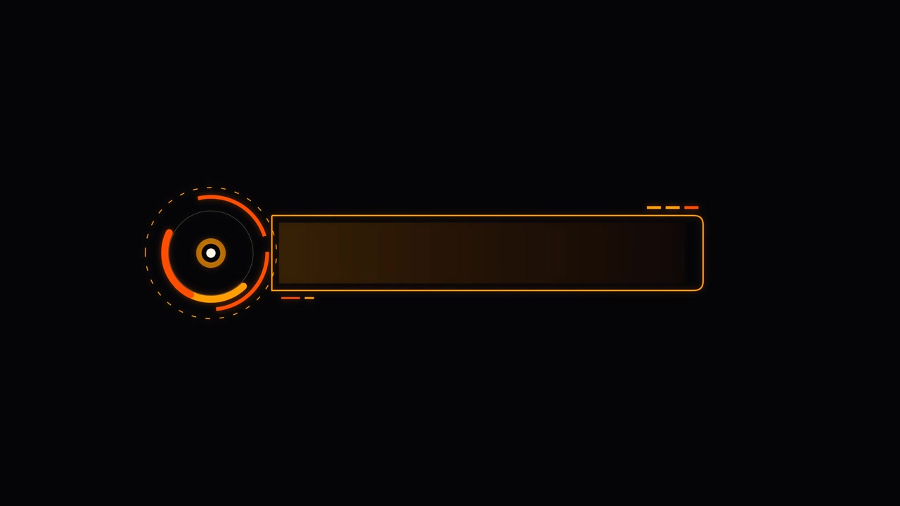 Animated Digital Lower Third Graphic with Futuristic Circular Element