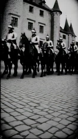 medieval cavalry parade