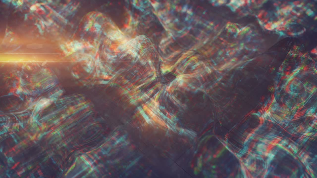 ondas parpadeantes con efecto de glitch bucle sin costuras animación de renderización 3d