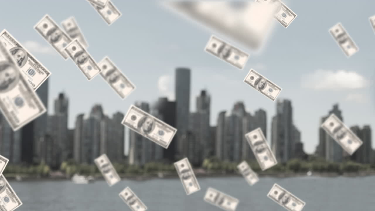 떠다니는 종이 지폐