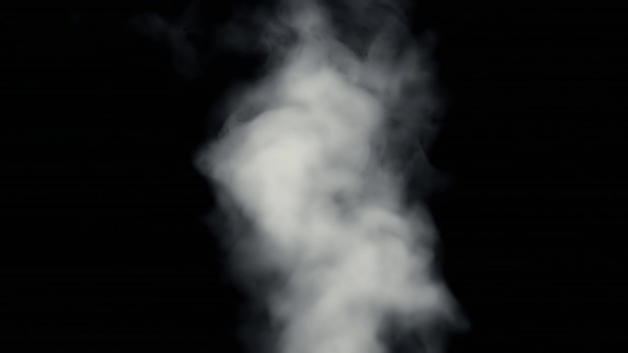 Fumo di fuoco su sfondo nero