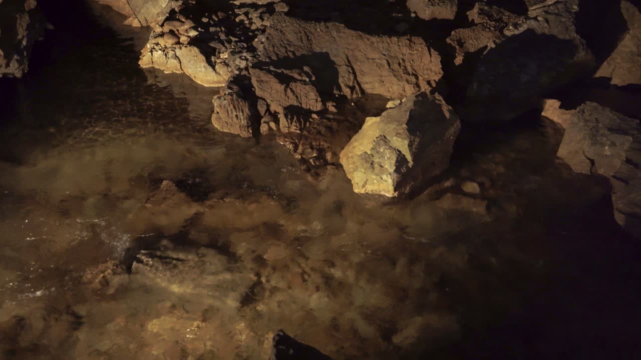 Demanovska Cave Of Liberty In Low Tatras Slovakia With Stalactites Stalagmites And Underground Waterfall Lake Most Visited Cave In Slovakia Natural Limestone Formations Captured In Cinematic 4K