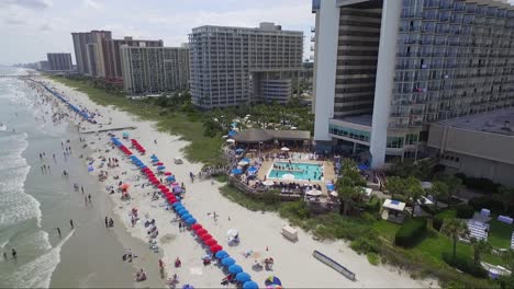 Descending-shot-over-a-beach-in-SC-during-summer