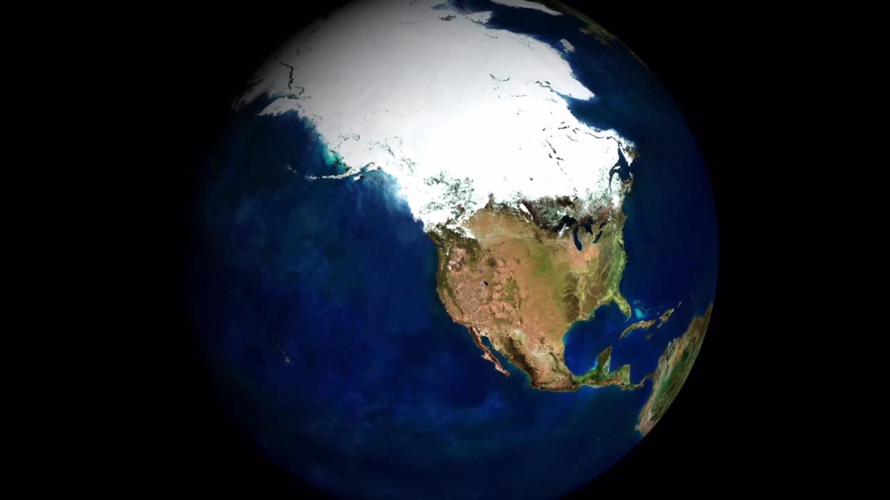 우주에서 시애틀 워싱턴 시로 확대