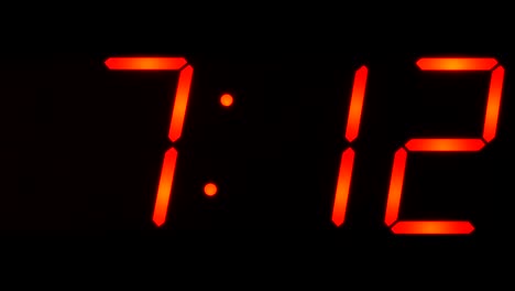 hora que muestra entre las 0700 y las 0759 en el gran reloj digital
