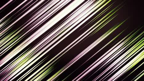 purple and green flashing lines blinking slowly, seamless loop. animation. abstract neon glowing narrow lines in slow motion on dark background