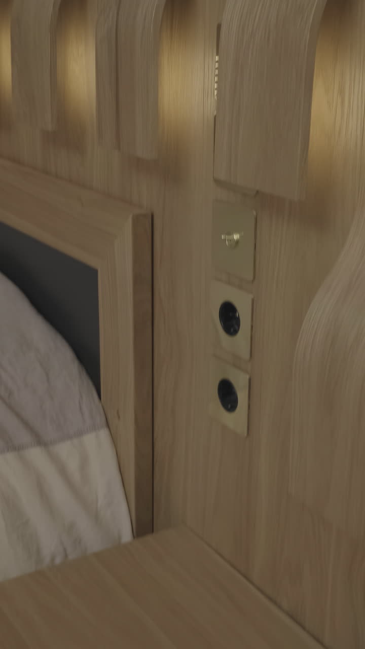 Boiserie moderna in legno con illuminazione integrata