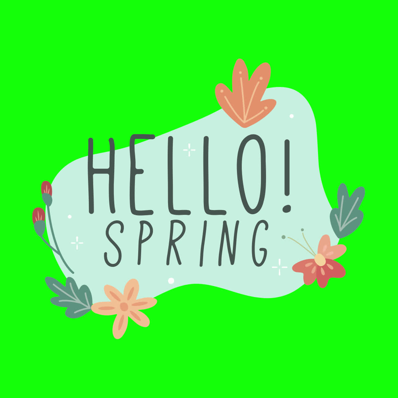 안하세요 스프링 그래픽 디자인