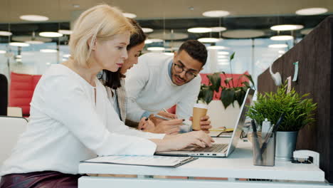 team collaboration in modern office
