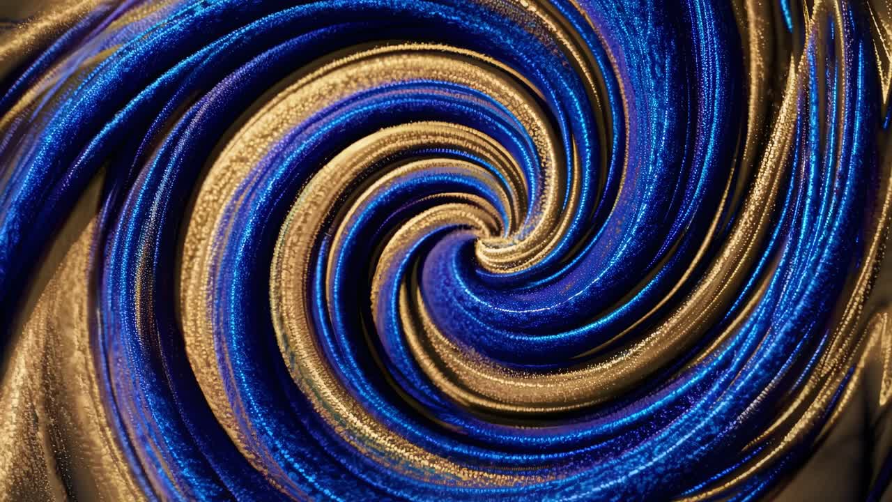 Abstract Blue and Gold Spiral