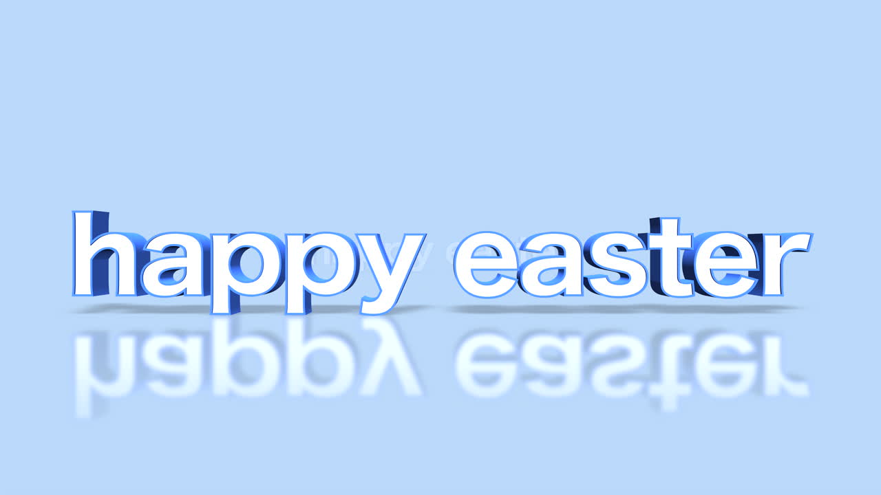 Testo "Buona Pasqua" scorrevole su sfumatura blu