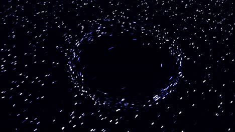 simulated black hole event horizon