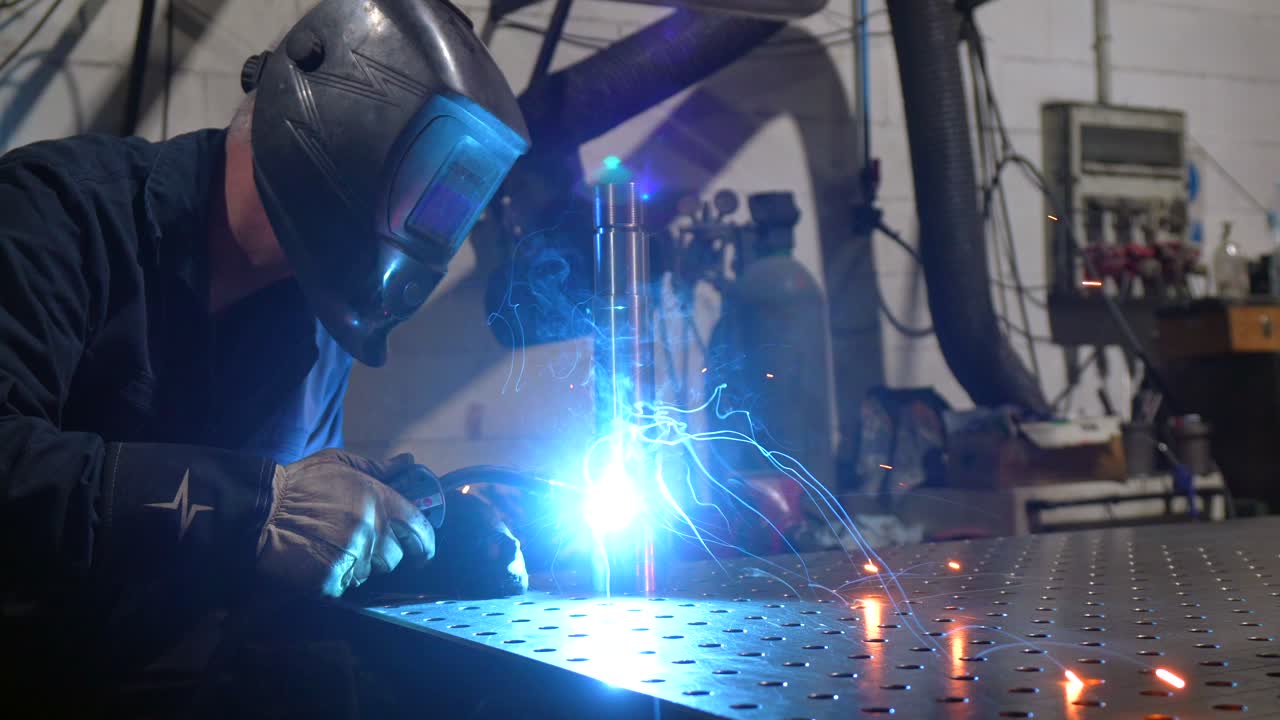 Welding in a Metal Fabrication Workshop