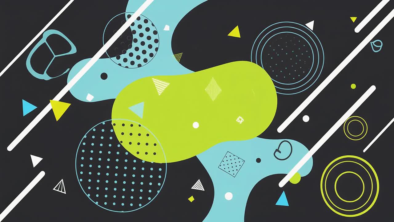 Dynamic Abstract Background Animation with Moving Geometric Shapes