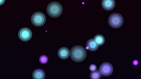 círculos animados coloridos partículas de fondo claro 4k
