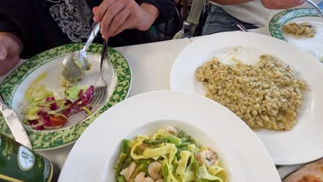 two people sharing a meal in milan