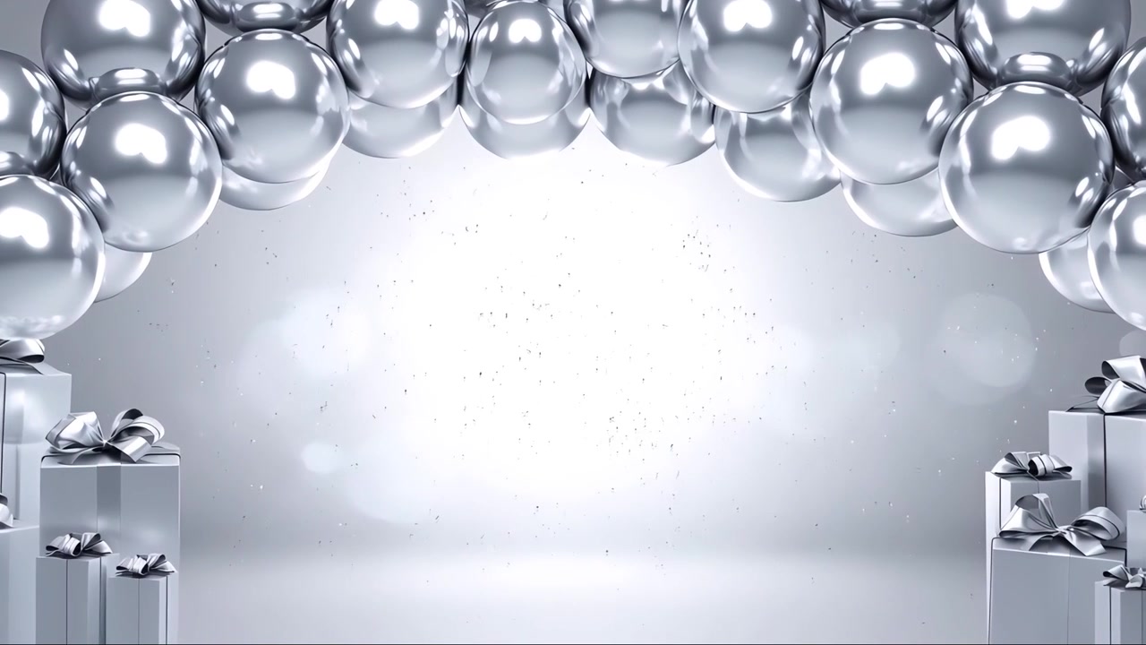 Sfondo di compleanno con palloncini 4K